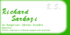 richard sarkozi business card